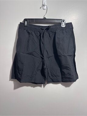 Black Athletic Drawstring Shorts Size L (1494)